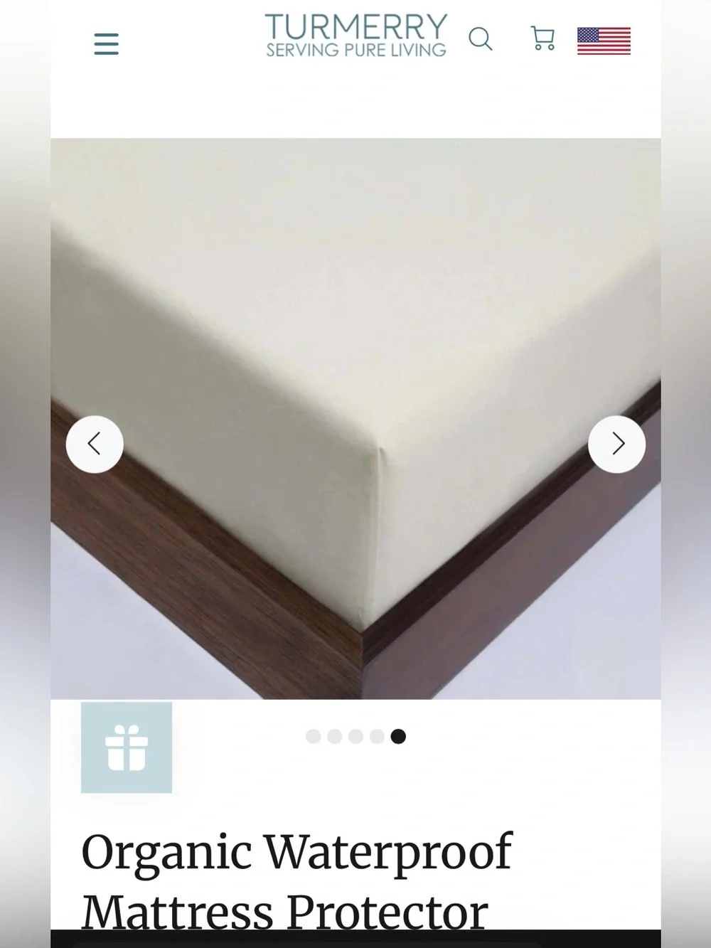 TURMERRY ORGANIC COTTON MATTRESS PROTECTOR TWIN